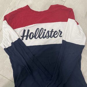 HOLLISTER long sleeve top | red white and blue | M